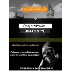 Okulary duże metalowe progresywne +4