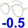 OKULARY metal KOREKCYJNE MINUSY kocie uszy -0.5