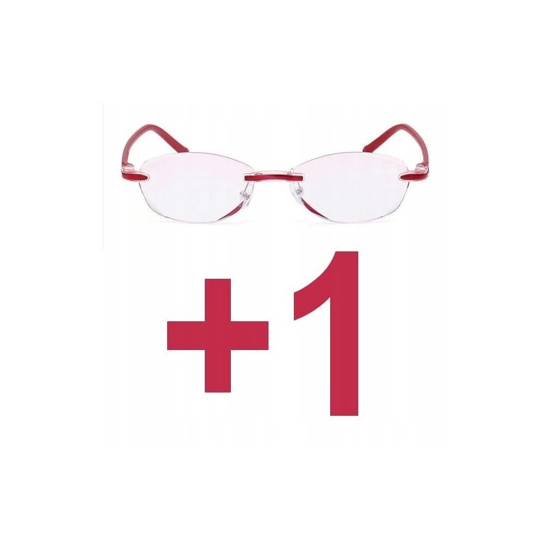 OKULARY DO KOMPUTERA czytania damskie +1 czerwone
