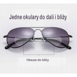 Okulary dwuogniskowe, przeciwsłoneczne 0 BLIŻ +1 do +3.5