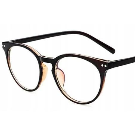 OKULARY DO KOMPUTERA anty blue kocie oczy - brąz