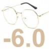 OKULARY KOREKCYJNE MINUSY złote -6