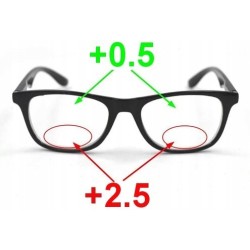 OKULARY dwuogniskowe DAL: +0.5, BLIŻ: +2.5