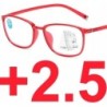 Okulary progresywne wieloogniskowe CZERWONE DAL: '0', do