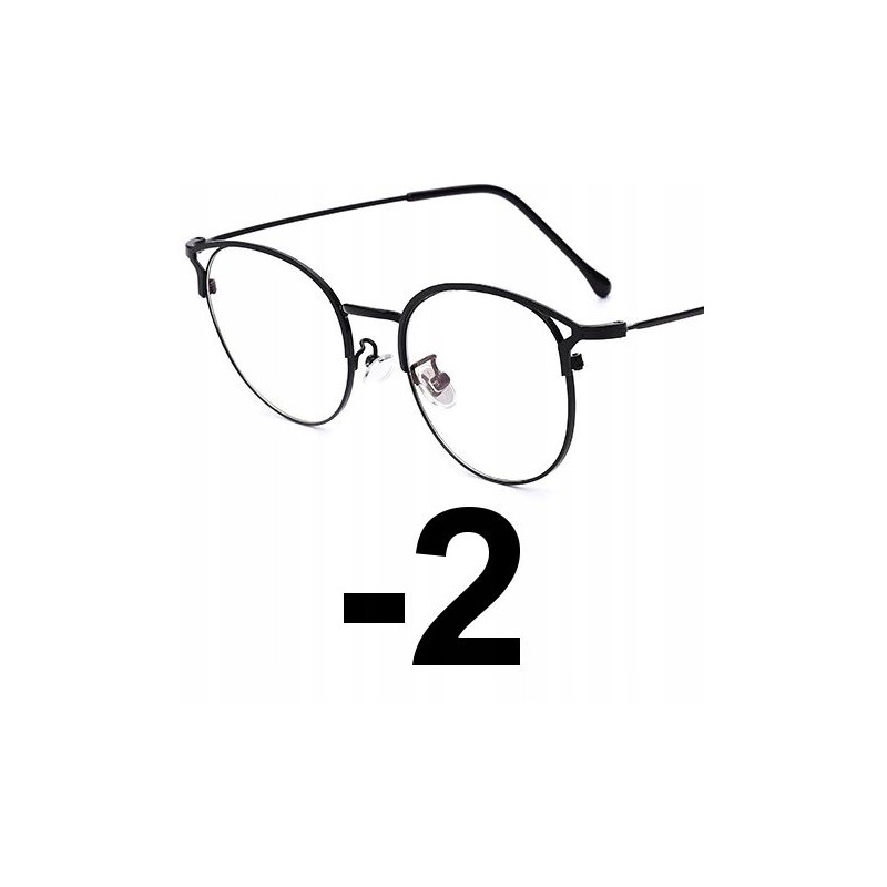 OKULARY korekcyjne KOCIE minusy CZARNE -2