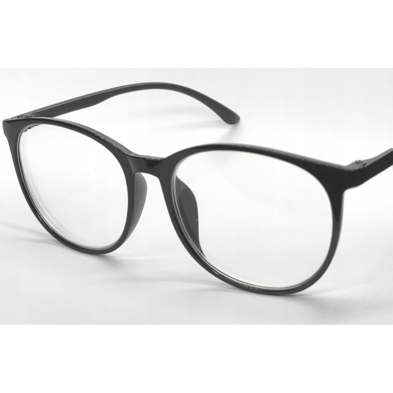 OKULARY anty blue duże UV400 czarne zerówki