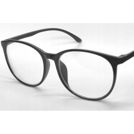OKULARY anty blue duże UV400 czarne zerówki