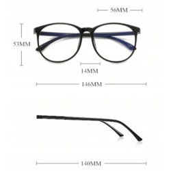 OKULARY anty blue duże UV400 czarne zerówki