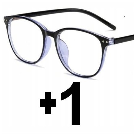 Okulary antyblue do czytania NIEBIESKIE +1