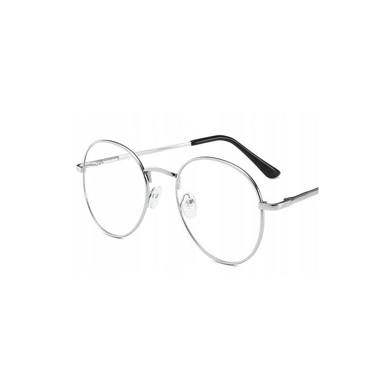 OKULARY metal korekcyjne minusy srebrne -2.75