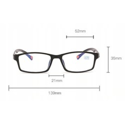 OKULARY DO KOMPUTERA KOREKCYJNE anty blue -1 do -4