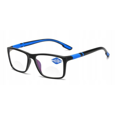 OKULARY KOREKCYJNE sportowe niebieskie PLUSY +3.5