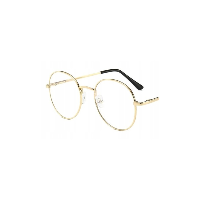 OKULARY metal KOREKCYJNE PLUSY +2.75 złote