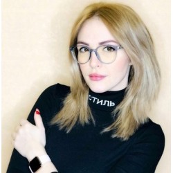Okulary Zerówki czarne modne ramki kocie oczy