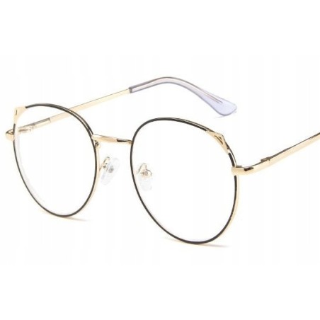 OKULARY KOREKCYJNE PLUSY kocie uszy +4