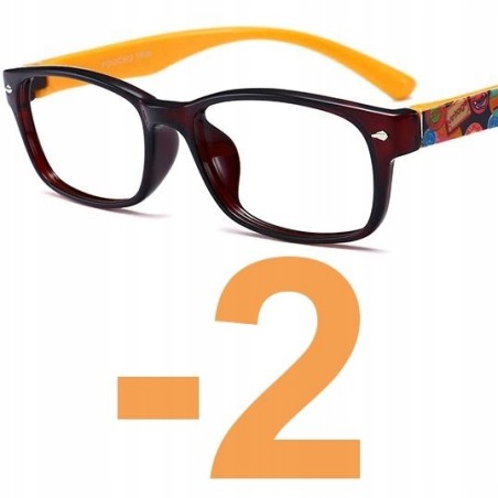 OKULARY KOREKCYJNE kujonki MINUSY żółte -2