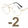 OKULARY KOREKCYJNE okrągłe złote -2