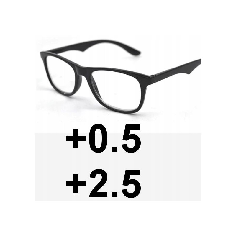 OKULARY dwuogniskowe DAL: +0.5, BLIŻ: +2.5