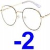OKULARY metal KOREKCYJNE MINUSY kocie uszy -2