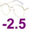 OKULARY metal KOREKCYJNE MINUSY kocie uszy -2.5