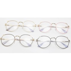 OKULARY metal KOREKCYJNE MINUSY kocie uszy od -6 do +4