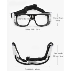 Okulary ochronne sportowe czarne gradient - wg recepty